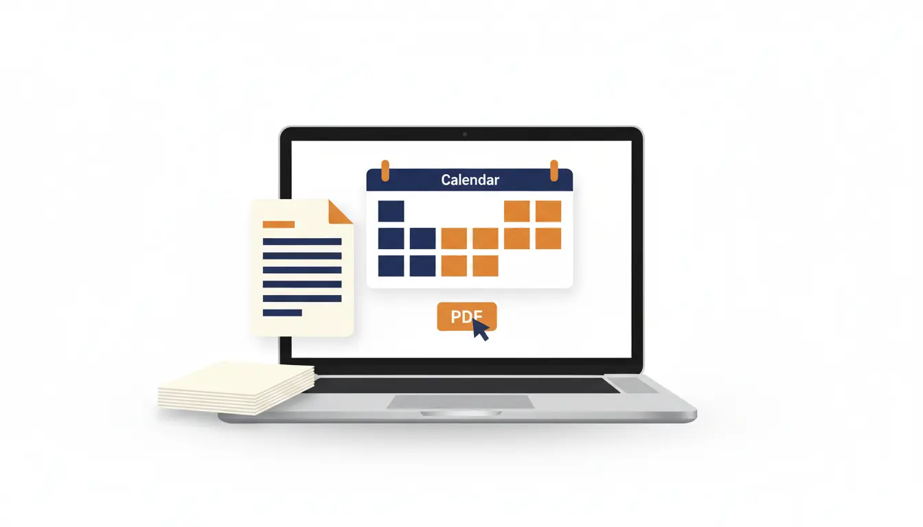 PDF ready printable monthly calendar download