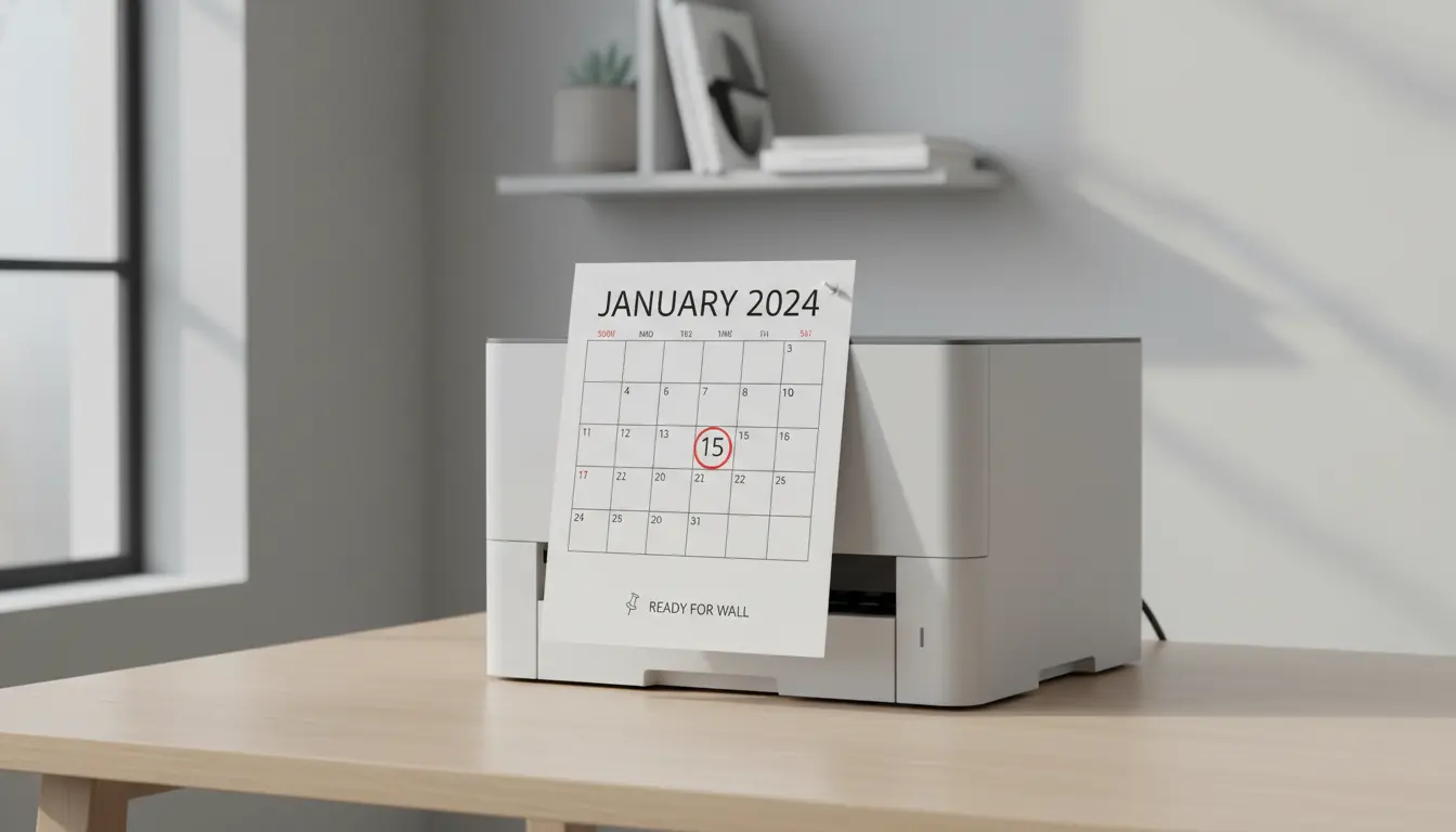 Print-ready printable calendar PDF printing seamlessly